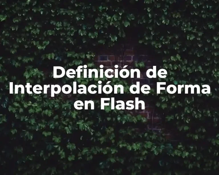 Definición de Interpolación de Forma en Flash