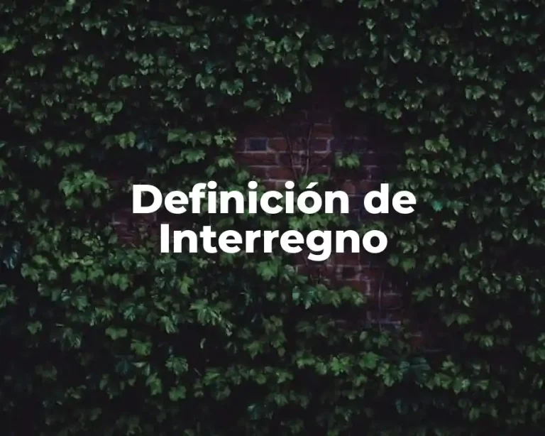 Definición de Interregno