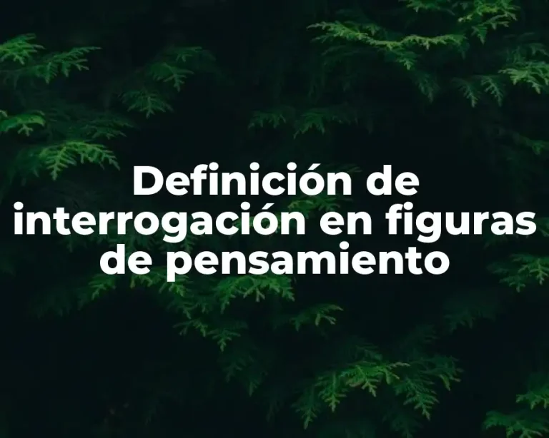 Definición de interrogación en figuras de pensamiento