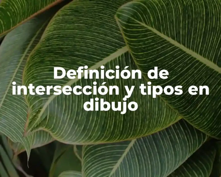 Definición de intersección y tipos en dibujo