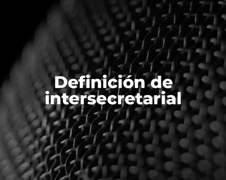 Definición de intersecretarial
