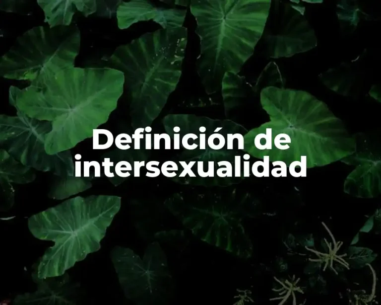 Definición de intersexualidad