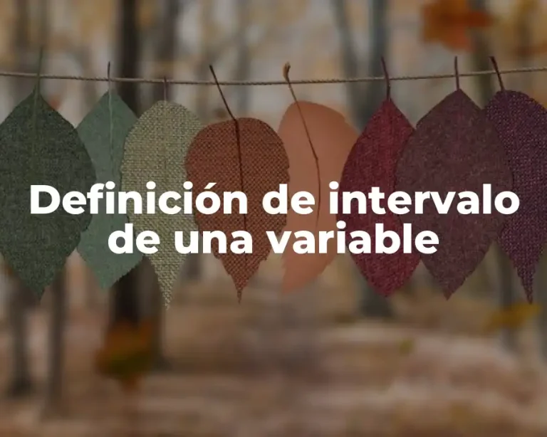 Definición de intervalo de una variable