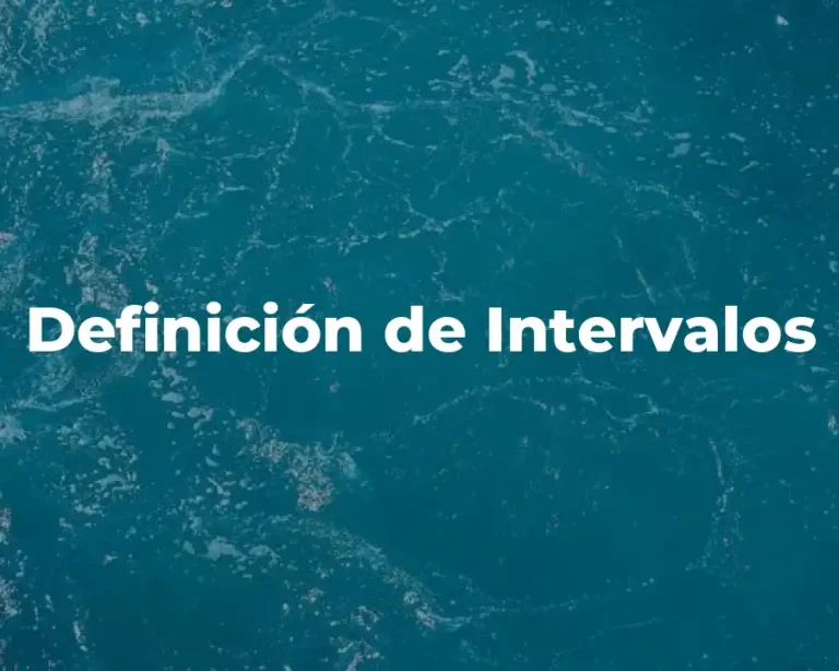 Definición de Intervalos