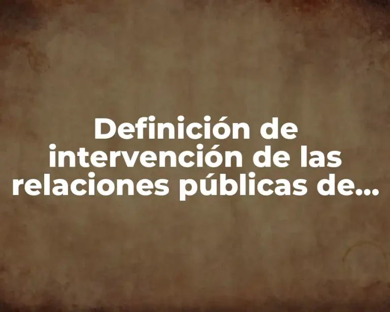 Definición de intervención de las relaciones públicas de Sabritas