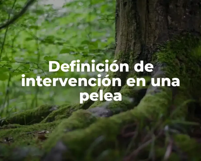 Definición de intervención en una pelea