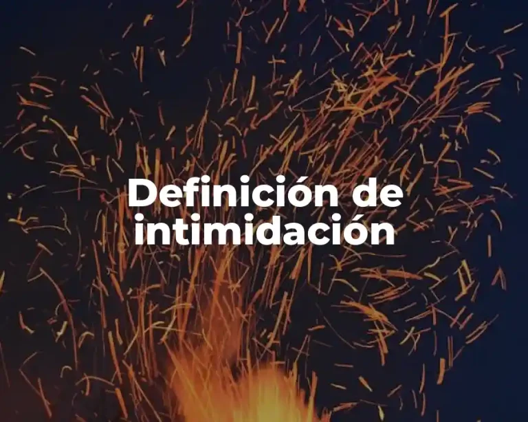 Definición de intimidación