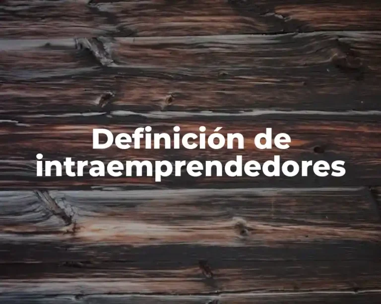 Definición de intraemprendedores