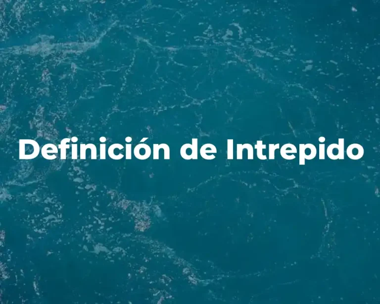 Definición de Intrepido