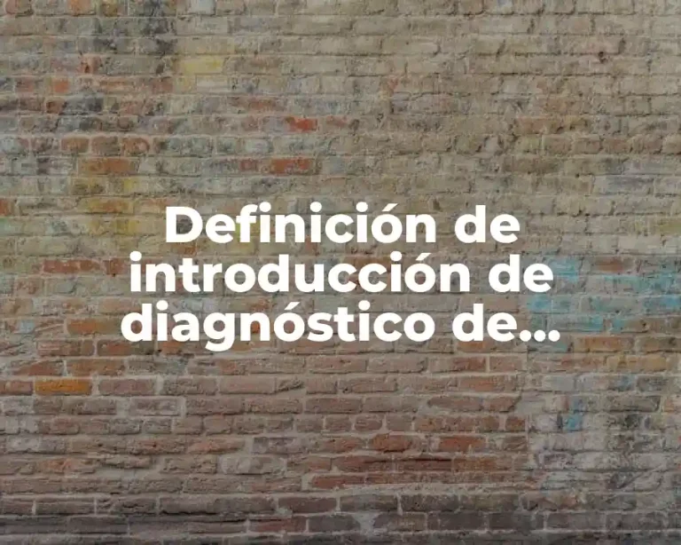 Definición de introducción de diagnóstico de necesidades de capacitación