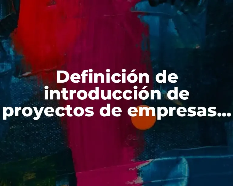 Definición de introducción de proyectos de empresas de ventilación