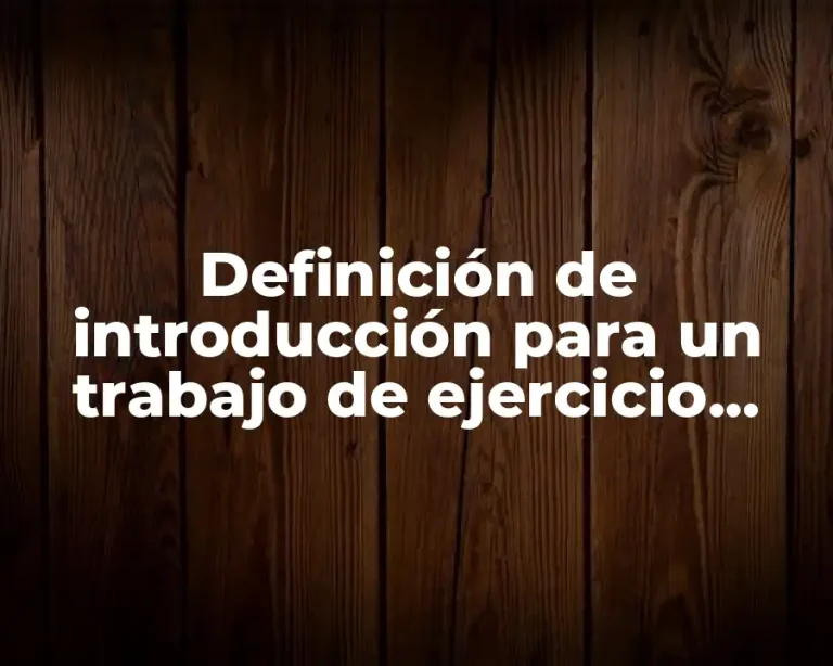 Definición de introducción para un trabajo de ejercicio profesional