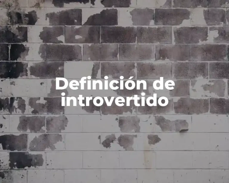 Definición de introvertido
