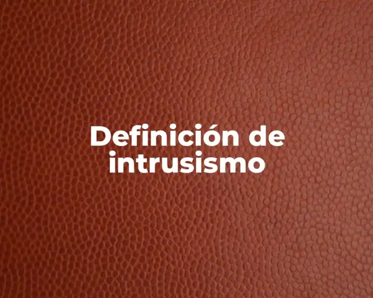 Definición de intrusismo