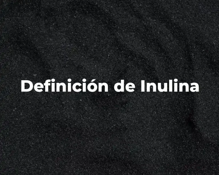 Definición de Inulina