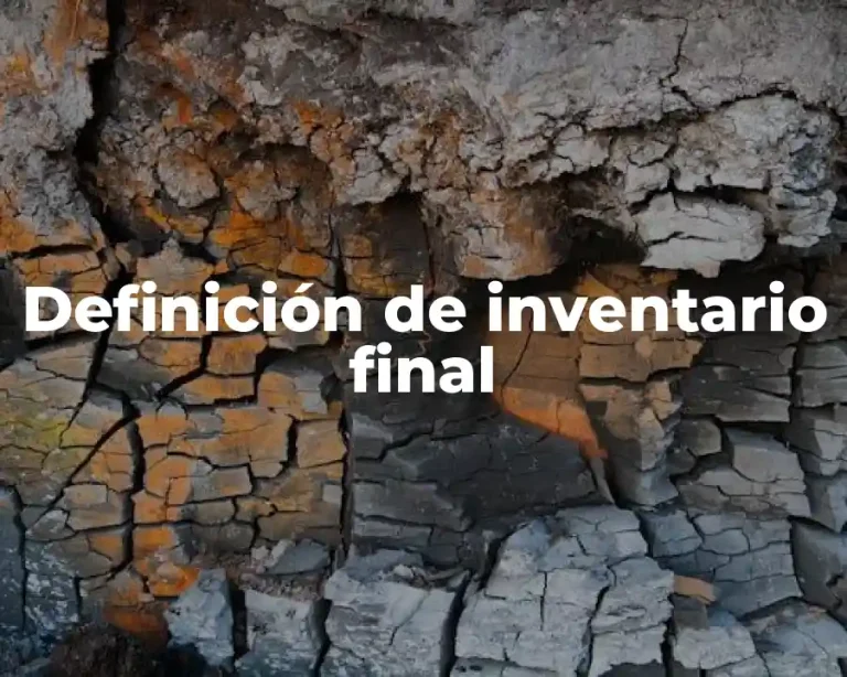 Definición de inventario final