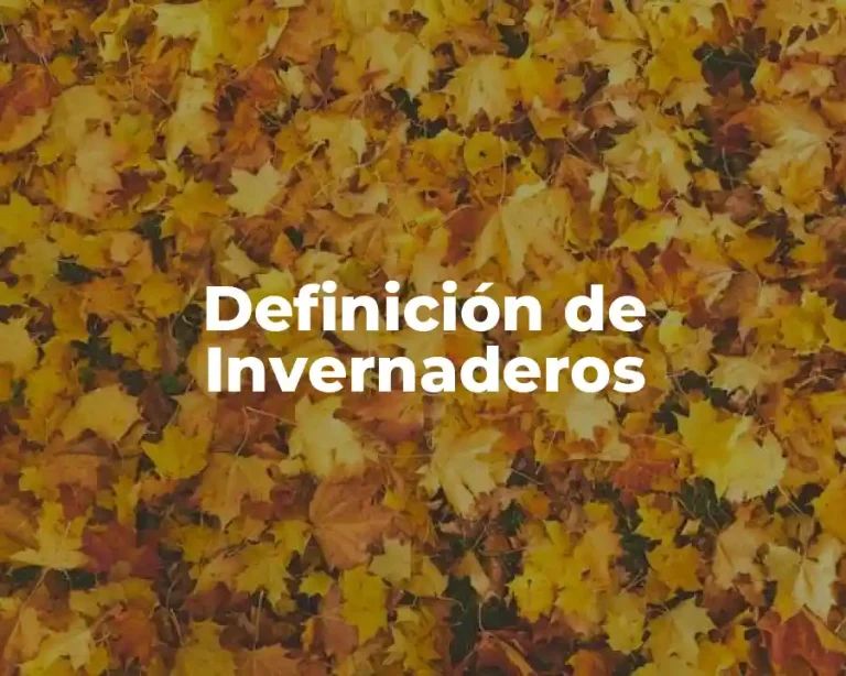 Definición de Invernaderos