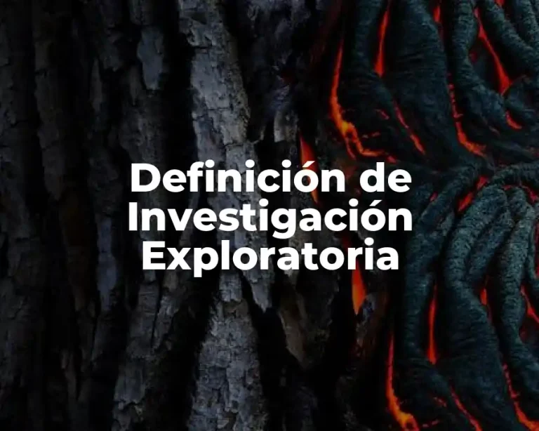 Definición de Investigación Exploratoria