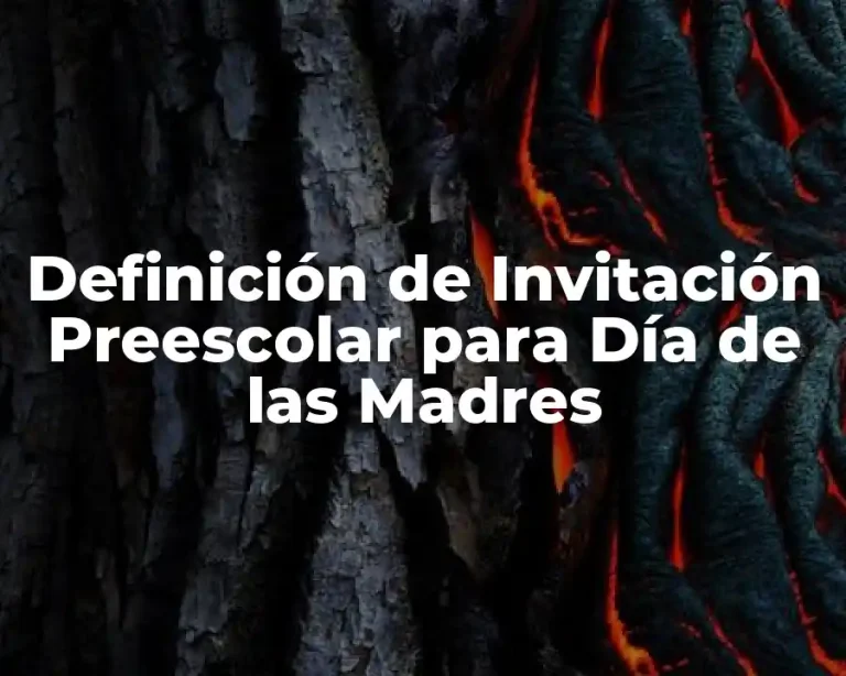 Definición de Invitación Preescolar para Día de las Madres