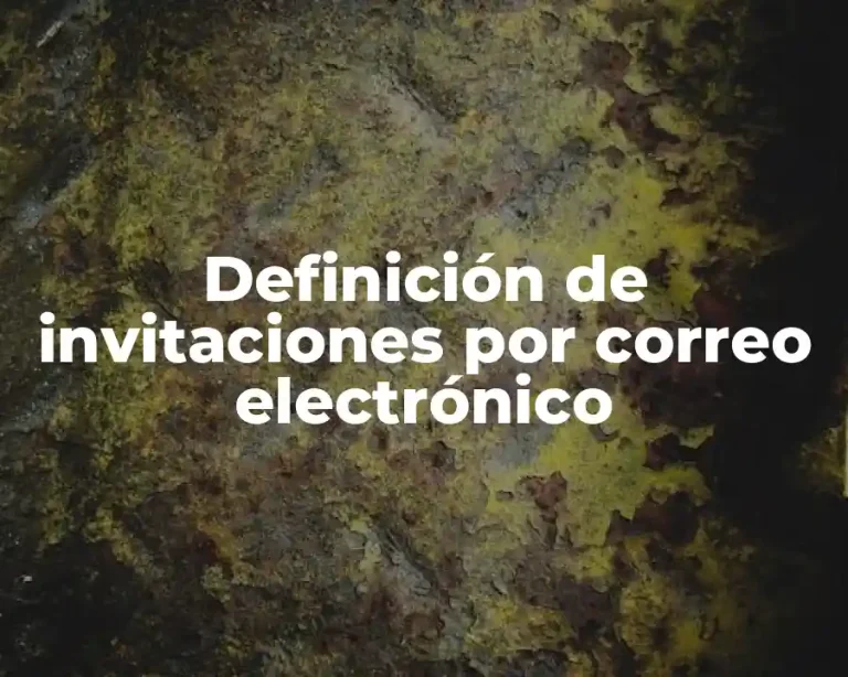 Definición de invitaciones por correo electrónico