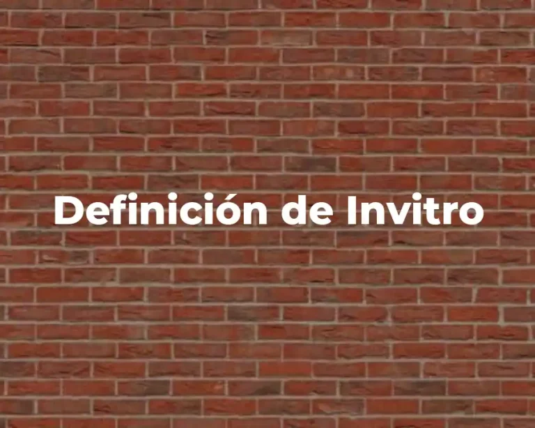 Definición de Invitro