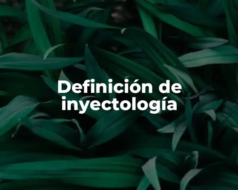 Definición de inyectología