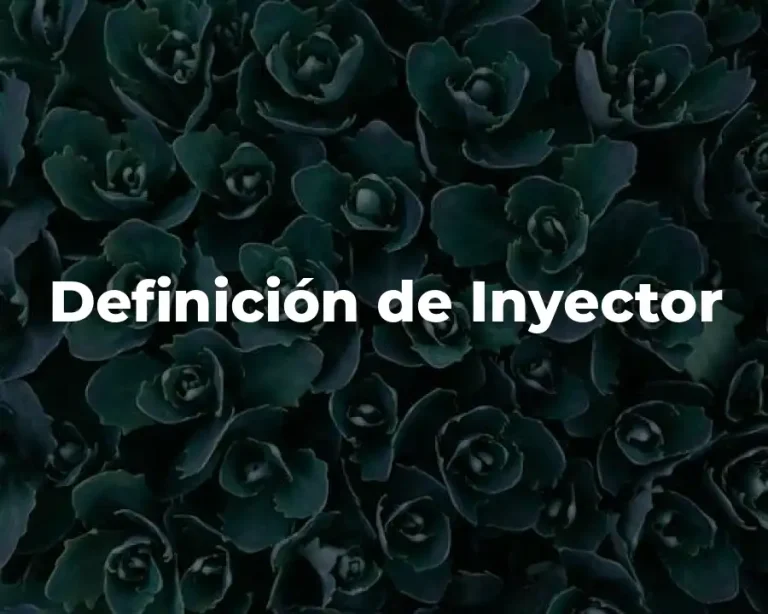 Definición de Inyector