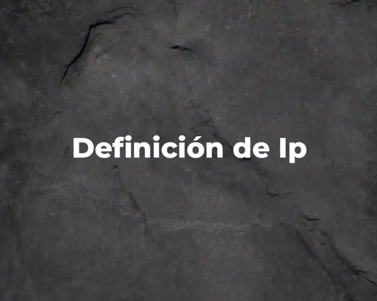 Definición de Ip