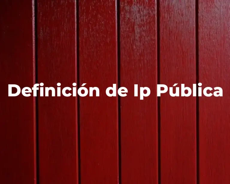 Definición de Ip Pública