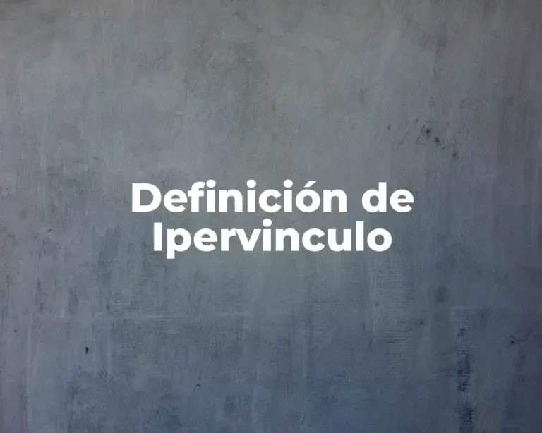 Definición de Ipervinculo