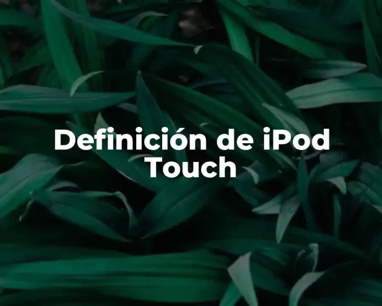 Definición de iPod Touch