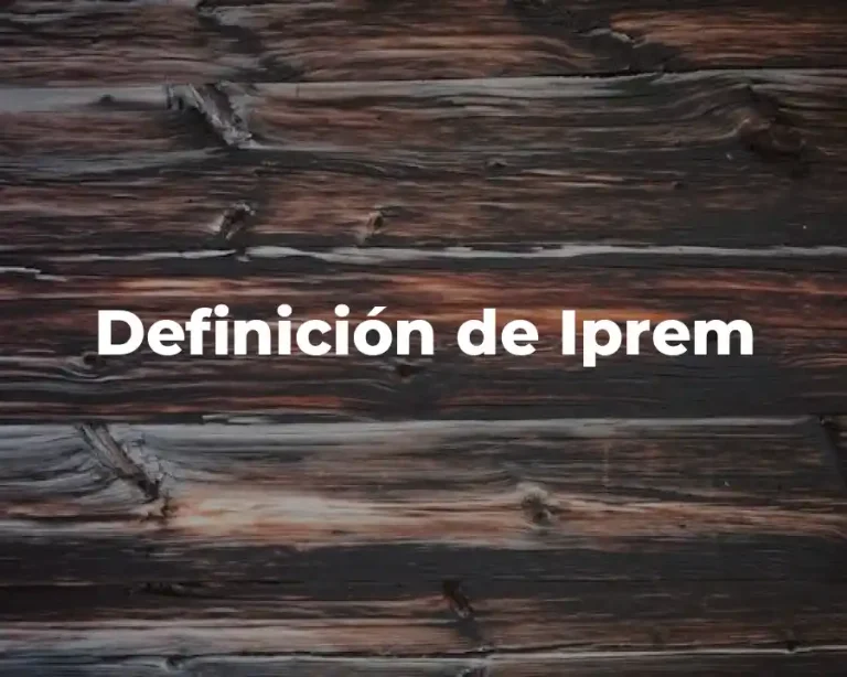 Definición de Iprem