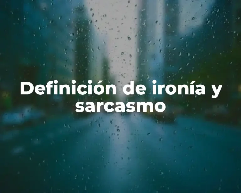 Definición de ironía y sarcasmo