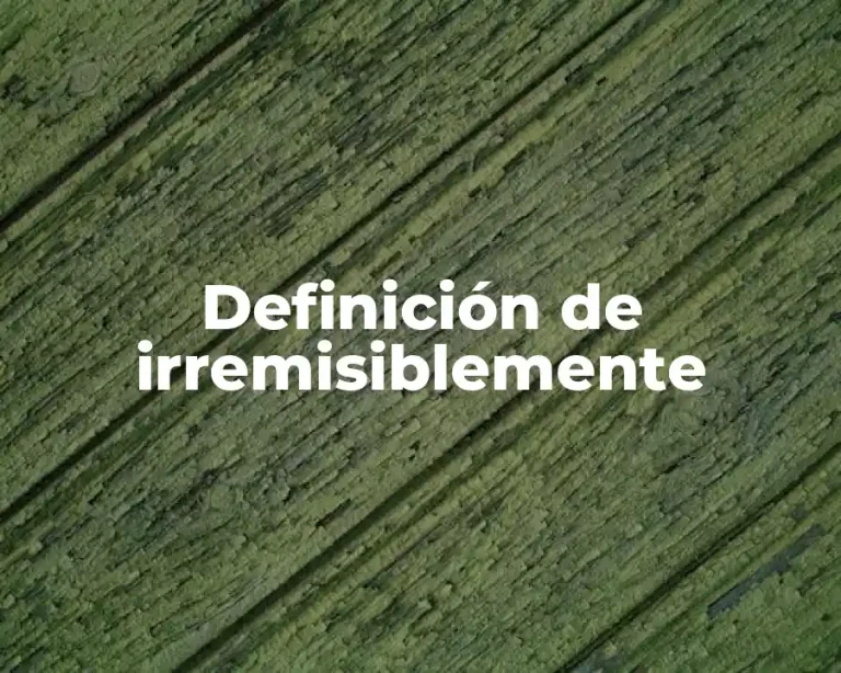 Definición de irremisiblemente