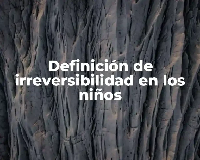 Definición de irreversibilidad en los niños