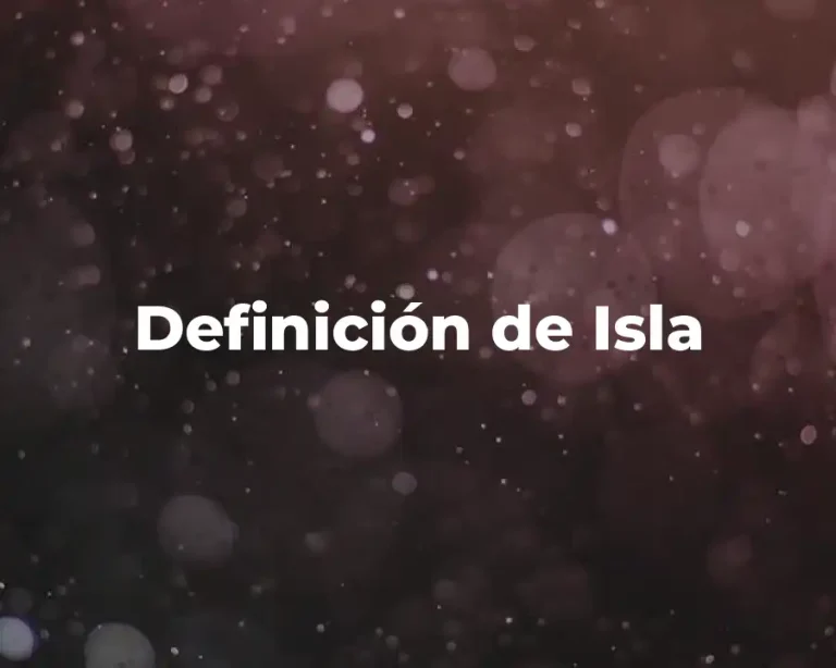 Definición de Isla