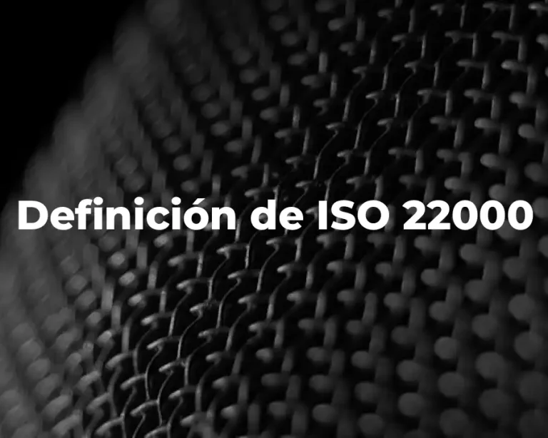 Definición de ISO 22000