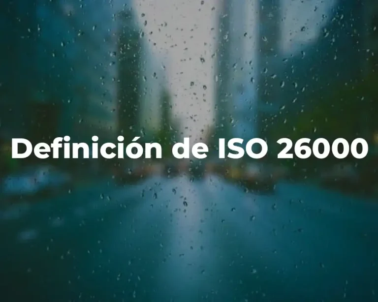 Definición de ISO 26000