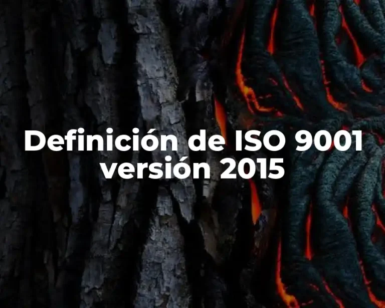 Definición de ISO 9001 versión 2015