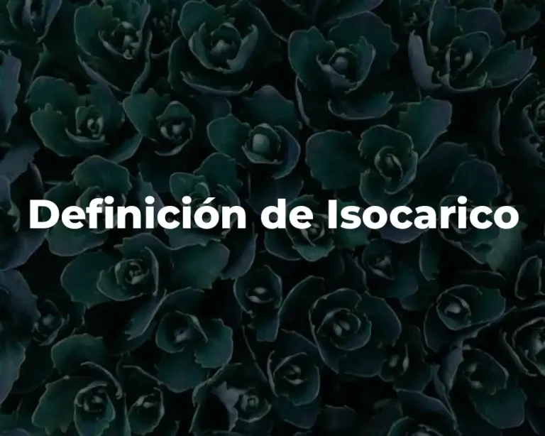 Definición de Isocarico