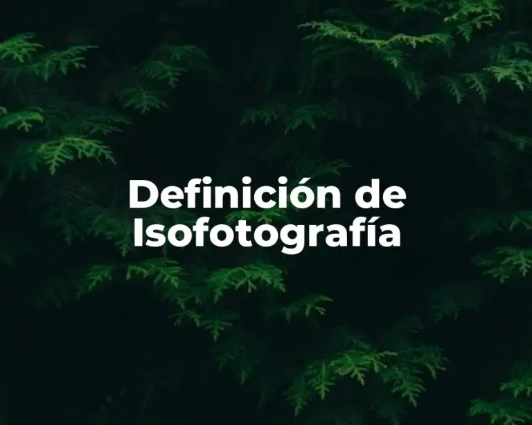Definición de Isofotografía