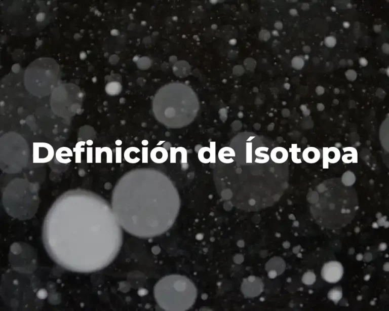 Definición de Ísotopa