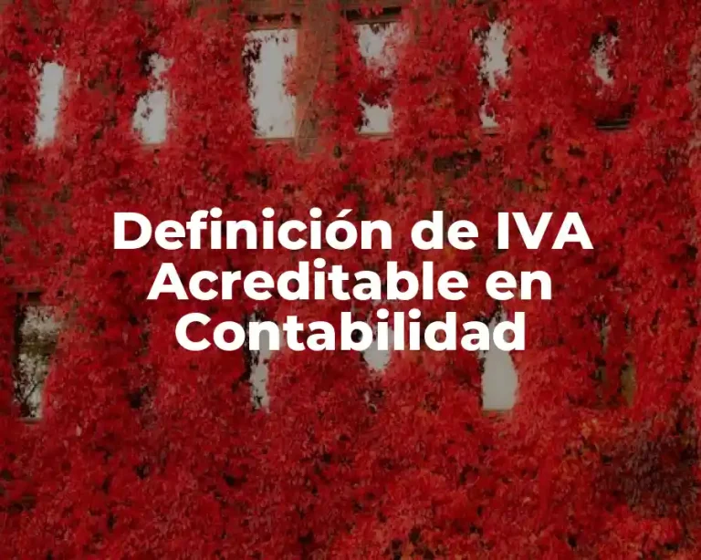 Definición de IVA Acreditable en Contabilidad