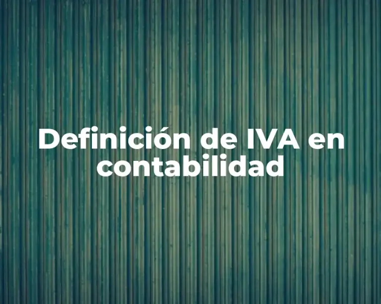 Definición de IVA en contabilidad