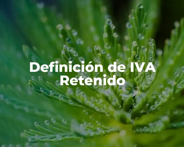 Definición de IVA Retenido