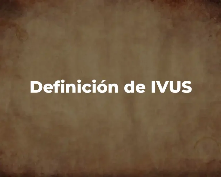 Definición de IVUS