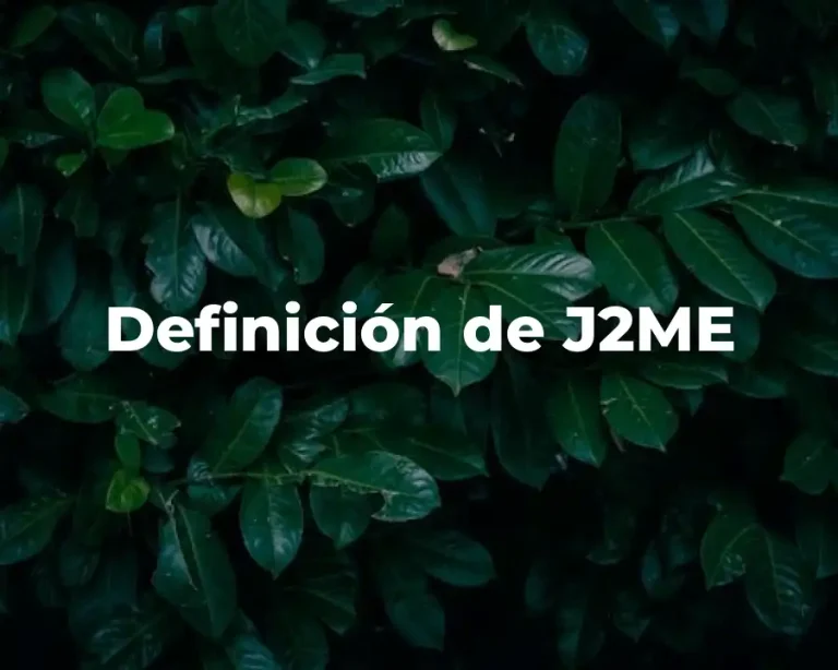 Definición de J2ME