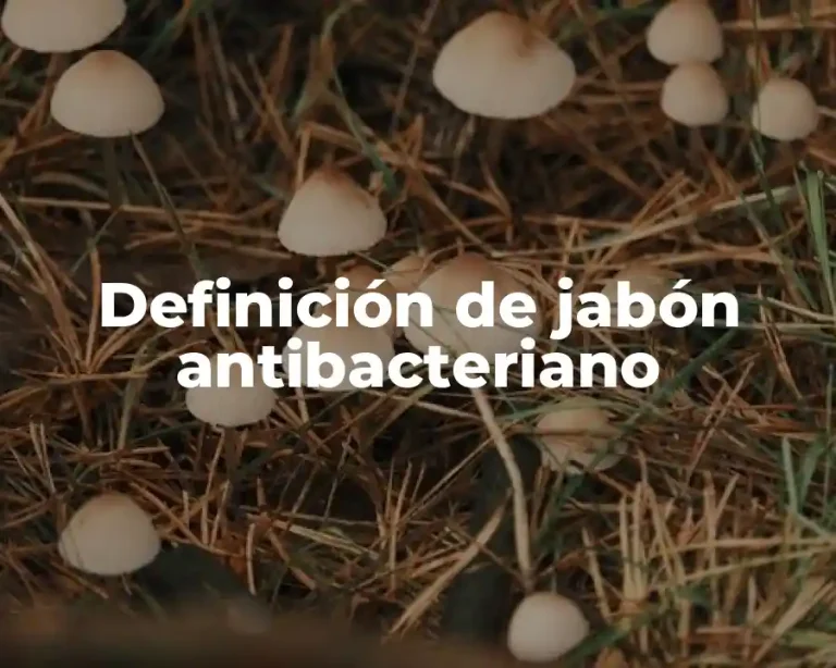 Definición de jabón antibacteriano