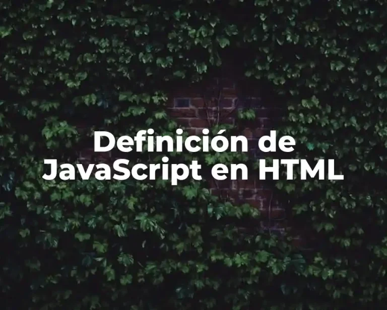 Definición de JavaScript en HTML