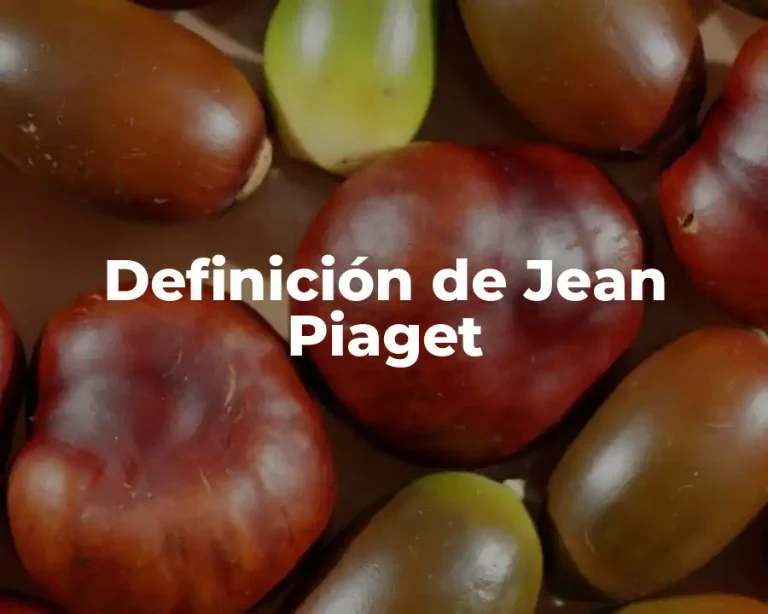Definición de Jean Piaget